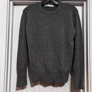 Zara Charcoal Crewneck Sweater